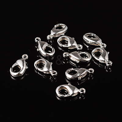 Brass Lobster Claw Clasps KK-903-S-NF-1