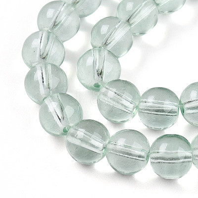 Baking Paint Transparent Glass Beads X1-DGLA-N006-8mm-08-1