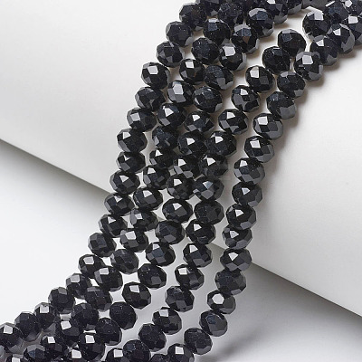 Opaque Solid Color Imitation Jade Glass Beads Strands EGLA-A044-P1mm-D18-1