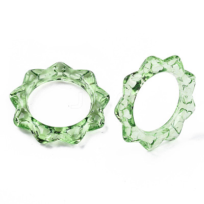 Transparent Acrylic Finger Rings RJEW-T010-04D-1