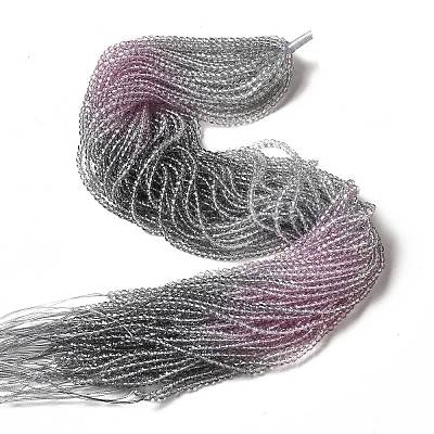 Transparent Gradient Color Glass Beads Strands X1-GLAA-H021-01B-12-1