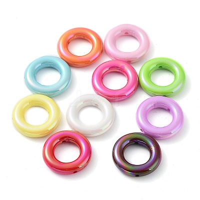 UV Plating Opaque Acrylic Beads X-OACR-Z013-29-1
