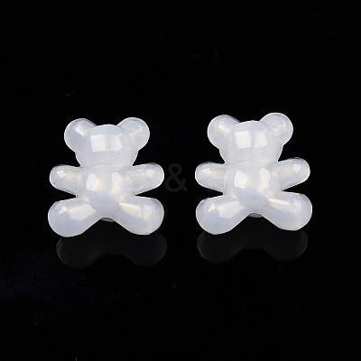 Opaque Acrylic with Glitter Powder Beads X-SACR-G024-05-1
