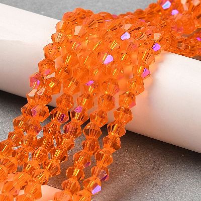 Transparent Electroplate Glass Beads Strands EGLA-A039-T3mm-L11-1