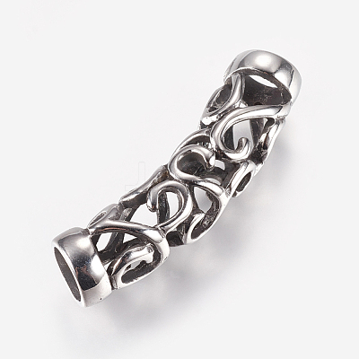 304 Stainless Steel Hollow Tube Beads STAS-I070-06AS-1