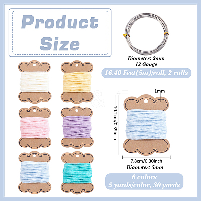 30 Yards 6 Colors Nylon Yarn OCOR-BC0009-56B-1
