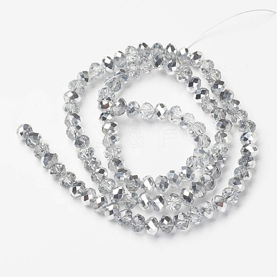 Electroplate Transparent Glass Beads Strands EGLA-A034-T3mm-M16-1