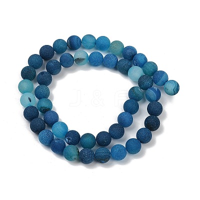 Natural Druzy Agate Beads Strands G-NH0024-A04-8mm-1