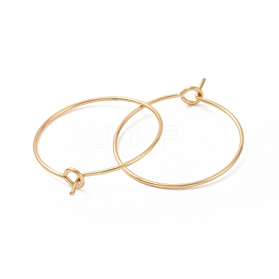 Ion Plating(IP) 316L Surgical Stainless Steel Hoop Earring Findings STAS-D164-05G-1
