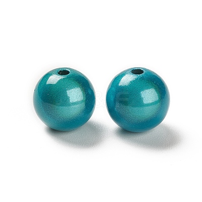 Spray Painted Acrylic Beads X-MACR-Q154-01A-1