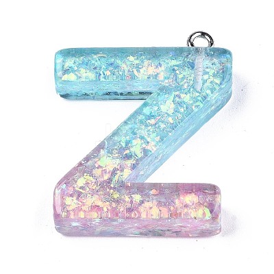 Transparent Epoxy Resin Pendants CRES-S364-002Z-1
