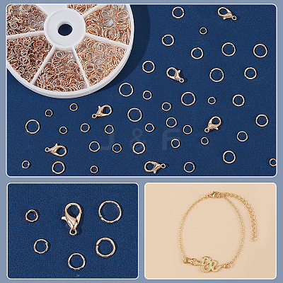 530Pcs 5 Styles Iron Open Jump Rings IFIN-WR0001-23-1