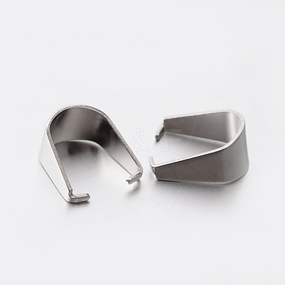 201 Stainless Steel Snap on Bails STAS-E076-19-1