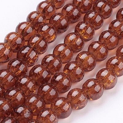 Crackle Glass Beads Strands X-CCG-Q001-6mm-16-1