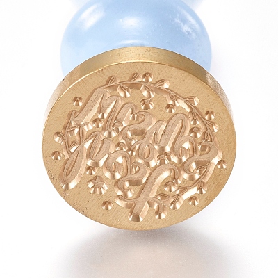 Brass Wax Seal Stamps AJEW-WH0113-41A-1