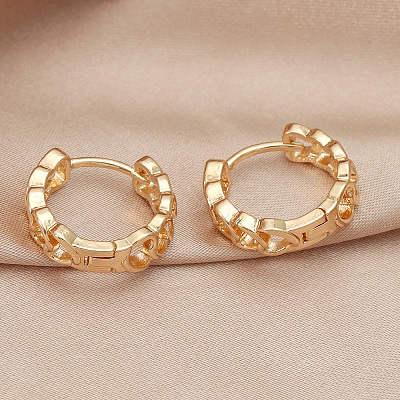 Retro Geometric Heart Earrings for Women ST0700389-1