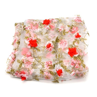 Polyester Organza Fabric DIY-WH0259-91B-1