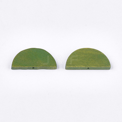 Painted Natural Wood Beads WOOD-T021-05B-06-1