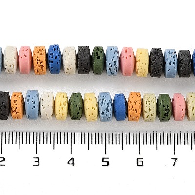Synthetic Lava Rock Dyed Beads Strands G-H311-09-09-1
