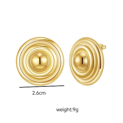 304 Stainless Steel Stud Earrings WG128D7-02-1