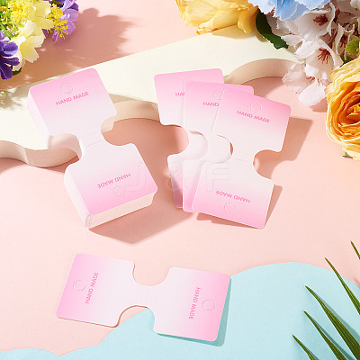 50Pcs Folding Paper Jewelry Display Cards ODIS-TA0001-07E-1