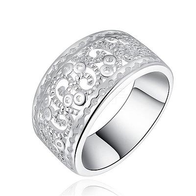 Vintage Elegant Fashion Style Brass Hollow Out Metal Rings RJEW-EE0002-006P-D-1