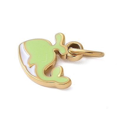 304 Stainless Steel Enamel Charms STAS-G353-03G-06-1