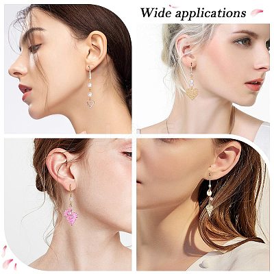 20Pcs Brass Micro Pave Clear Cubic Zirconia Earring Hooks ZIRC-SZ0005-08-1