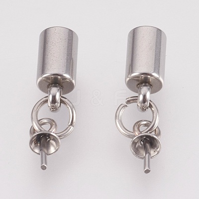 Tarnish Resistant Stainless Steel Cup Bail Pin Pendants STAS-P149-03P-1