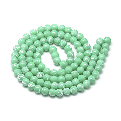 Drawbench Glass Beads Strands DGLA-S115-4mm-L23-1