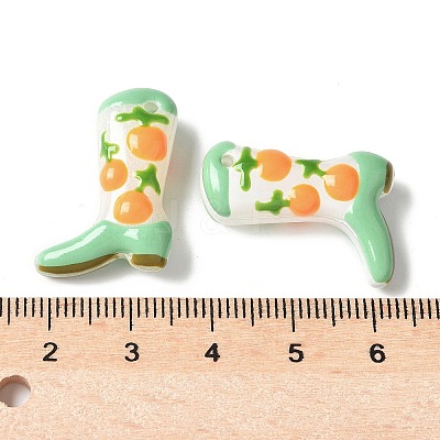 Painted Glass Beads Enamel Beads X-BLOW-D300-01B-1