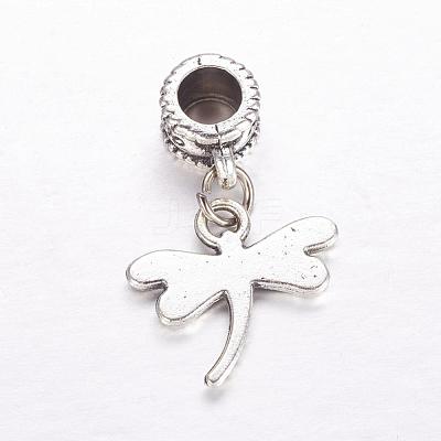 Tibetan Style Alloy European Dangle Charms MPDL-J041-08AS-1