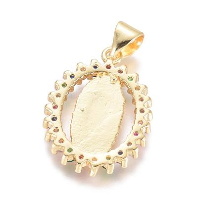 Brass Micro Pave Cubic Zirconia Pendants KK-I657-32G-A-1