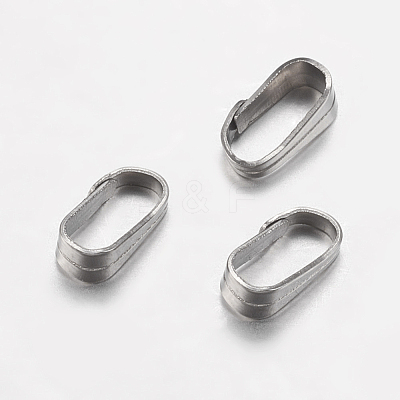 Tarnish Resistant 304 Stainless Steel Snap On Bails STAS-I097-046P-1