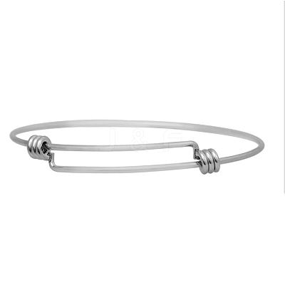 Tarnish Resistant Adjustable 316 Surgical Stainless Steel Expandable Bangle Making MAK-M188-05-1