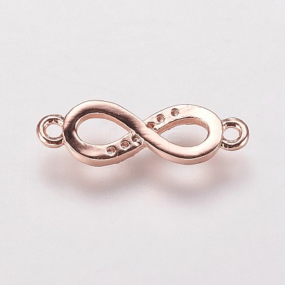 Brass Cubic Zirconia Links KK-P134-57-1