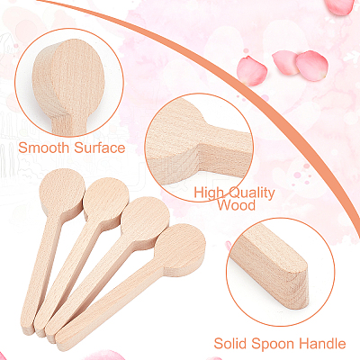 4Pcs Beechwood Spoon Mold DIY-GF0005-09-1
