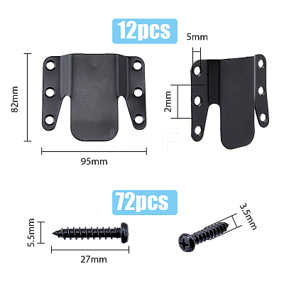 12Pcs Iron Universal Sectional Sofa Interlocking Brackets AJEW-FH0003-06-1
