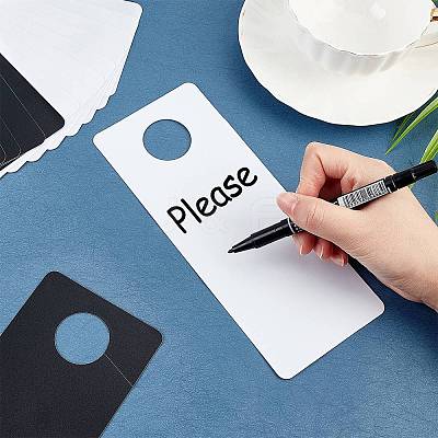 40Pcs 2 Colors Frosted PVC Plastic Hangtag AJEW-GL0001-22-1