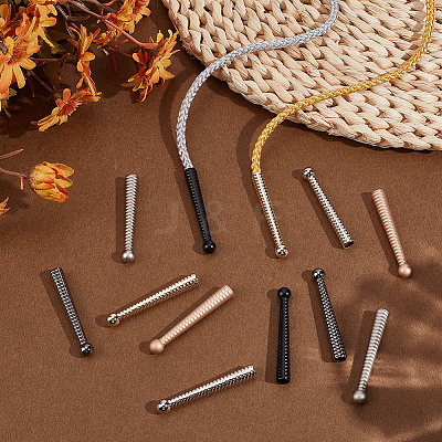 12Pcs 6 Colors Alloy Cord Ends FIND-HY0004-72-1