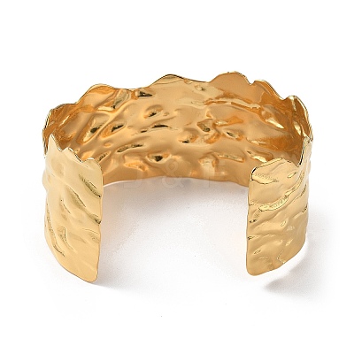 Ion Plating(IP) 304 Stainless Steel Cuff Bangles for Women BJEW-Z078-21G-1