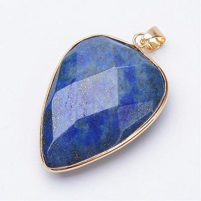 Faceted Natural Lapis Lazuli Pendants G-F340-02A-1