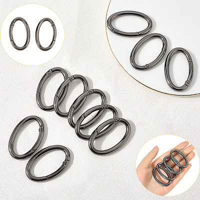 10Pcs Zinc Alloy Spring Gate Rings FIND-SP0004-31B-1