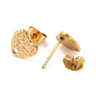 Ion Plating(IP) 304 Stainless Steel Stud Earring Findings STAS-I183-08A-G-1