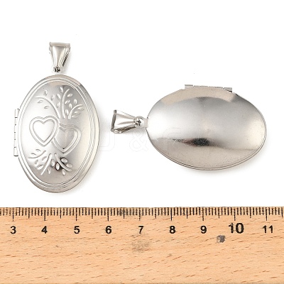 316 Stainless Steel Locket Pendants STAS-K321-06P-1