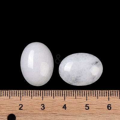 Natural White Jade Cabochons G-B080-01A-27-1