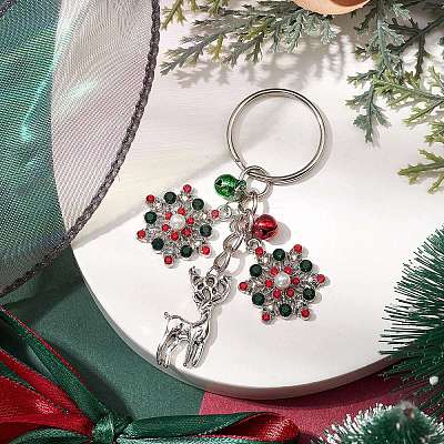Alloy with Cubic Zirconia  Keychain KEYC-JKC00865-1