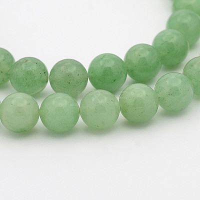 Natural Green Aventurine Round Bead Strands G-P070-37-10mm-1