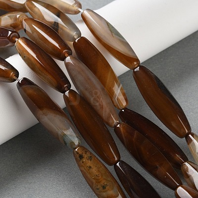 Natural Agate(Dyed & Heated) Beads Strands G-M446-A01-01A-1
