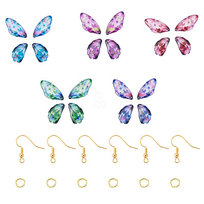 DIY Butterfly Wings Dangle Earring Making Sets DIY-TA0013-27-1